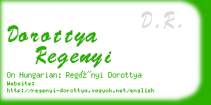 dorottya regenyi business card